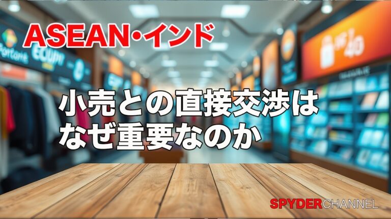 ASEAN・インド   小売との直接交渉はなぜ重要なのか